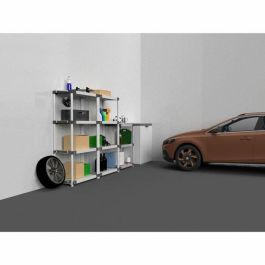 Tood Estantería de Plástico TOO8019053053187 con 5 Baldas, Carga 80 kg, 80x40x171 cm - Negro/Gris