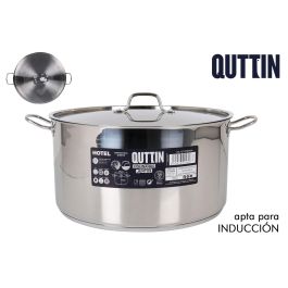 Quttin Olla Industrial Acero 36 cm 19L con Tapa