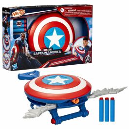 Hasbro HASF9302EU4 Marvel Studios Capitán América NERF Blaster Skyshot y Escudo de Vestuario