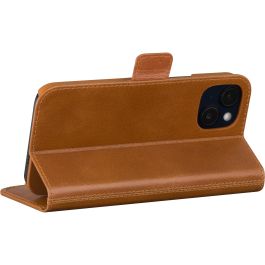 dbramante COPENHAGEN Funda Folio Marrón para iPhone 15 con Bolsillo para Tarjetas - Resistente al Polvo y Rayones