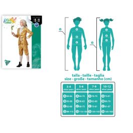 Disfraz de Carnaval Cortesano Dorado para Niño 3-4 Años, Traje Completo de Época con Camiseta, Chaqueta y Pantalón Disfraz de Carnaval Cortesano Dorado para Niño 3-4 Años, Traje Completo de Época con Camiseta, Chaqueta y Pantalón