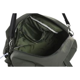 DKD Home Decor Bolso Urban Beige Verde 42 x 30 x 19 cm (3 Unidades) Nylon Poliester