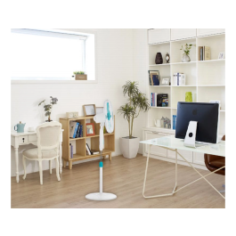 Blaupunkt Ventilador de pie base redonda 5 aspas 3 velocidades altura regulable con mando a distancia y temporizador 45W