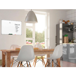 Q-connect Pizarra Blanca Melamina Marco Aluminio 60x45 cm