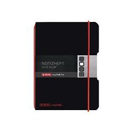Herlitz Notizheft my.book flex A6 PP 40Bl. kariert schwarz