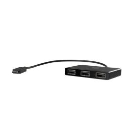 HP Hub USB-C a USB-A Portátil | Adaptador con 3 Puertos USB (1x USB 3.0 Carga) para Portátiles y Tablets | Conecta Múltiples Accesorios