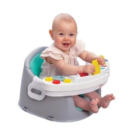 Infantino Asiento de Actividad y Booster 3 en 1 Music & Lights Discovery para Bebés con Tablero Electrónico y Arnés de Seguridad 3 Puntos