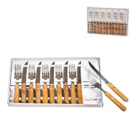 Kozina Set 6 Cuchillos y 6 Tenedores con Mango de Madera - Utensilios de Mesa para Comedor Kozina Set 6 Cuchillos y 6 Tenedores con Mango de Madera - Utensilios de Mesa para Comedor Precio: 9.5000004. SKU: B159QEZE7Q