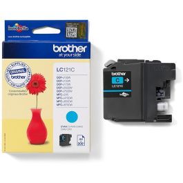 Brother LC-121C Cartucho de Tinta Original Cyan 300 Páginas para Impresoras DCP-J132W, DCP-J152W, DCP-J552DW, MFC-J470DW