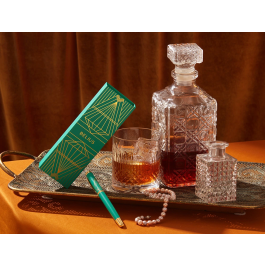 Belius Boligrafo Soiree Aluminio Art Deco Turquesa y Dorado Tinta Azul Caja de Diseño Punta 0,8 mm