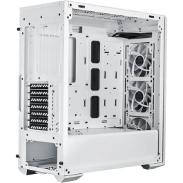 Cooler Master MasterBox MB520WGNNS01 Caja Gaming ARGB Blanco con Frontal de Cristal y 3 ventiladores de 120mm