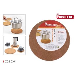 Salvamantel de corcho redondo 23x0.75 cm - Privilege (12 Unidades) Precio: 20.50000029. SKU: B1A4VB45ZF