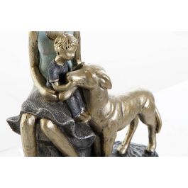 DKD Home Decor Figura Moderna Decorativa de Resina Azul y Dorada Diseño 'Chica con Perro' 9.5x18x15 cm DKD Home Decor Figura Moderna Decorativa de Resina Azul y Dorada Diseño 'Chica con Perro' 9.5x18x15 cm