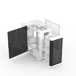 Zalman M4 WHITE Carcasa Mini Tower PC Negro/Blanco, Compatible Micro-ATX/Mini-ITX con Ventana Lateral y Panel Vidrio Templado