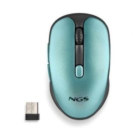 NGS EVORUSTICE Ratón Inalámbrico Óptico Recargable 600mAh Teclas Silenciosas 1600 DPI 2.4Ghz 5 Botones Diestro Compacto Verde Agua
