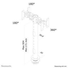 Neomounts FPMA-D050DBLACK Soporte de Mesa para 2 Monitores de 10-30" (76cm) hasta 10kg, VESA 100x100mm, Ajustable, Negro