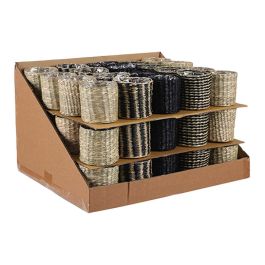 Mica Decorations Cesto modelo Alexis negro y beige ø10 x 9 cm