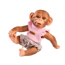 Muñecas Guca 994 Muñeco Reborn Mono con Braguita de Flores, 32 cm, camiseta rosa y cuerpo de vinilo Muñecas Guca 994 Muñeco Reborn Mono con Braguita de Flores, 32 cm, camiseta rosa y cuerpo de vinilo