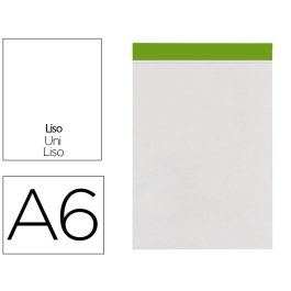 Bloc Notas Liderpapel Liso A6 80 Hojas 60 gr-M2 Perforado Sin Tapa 10 unidades