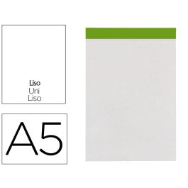 Bloc Notas Liderpapel Liso A5 80 Hojas 60 gr-M2 Perforado Sin Tapa 6 unidades