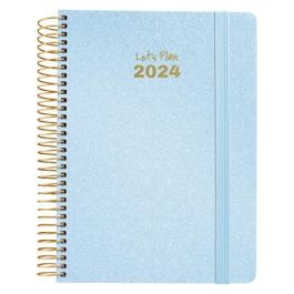 Agenda Grafoplas Metallic 2024 Azul Pastel 15 x 21 cm Precio: 13.95000046. SKU: B1JR8857ZT