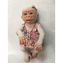 Muñeco gorila bebé albino con chupete y vestido 29 cm - modelos surtidos Muñeco gorila bebé albino con chupete y vestido 29 cm - modelos surtidos