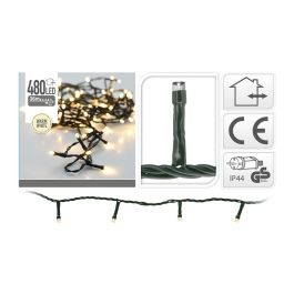 Guirnalda Fija 480 LEDs Luz Cálida Exterior IP44 Cable Verde 36m + 3m Cable Alimentación (Total 39m)