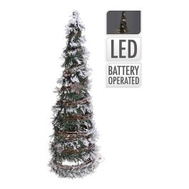 Abeto de navidad de rattan con 20 leds 40cm Precio: 10.50000006. SKU: B1FDDYF56R