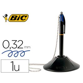 Bic Bolígrafo Peana Counter Pen 4 Recambios Tinta Azul Recargable Negro