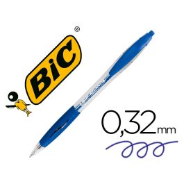 Boligrafo Bic Atlantis Azul Retractil Tinta Aceite Punta De 1 mm 12 unidades