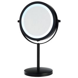 Espejo de maquillaje con luz led ø17.5h33cm negro day