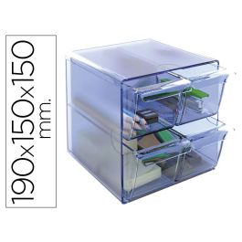 Archicubo Archivo 2000 4 Cajones Organizador Modular Plastico Azul Transparente 190x150x150 mm Precio: 15.79000027. SKU: BIX01A6704AZTP