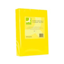 Papel Color Q-Connect Din A4 80 gr Amarillo Intenso Paquete De 500 Hojas