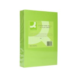 Papel Color Q-Connect Din A4 80 gr Verde Neon Paquete De 500 Hojas