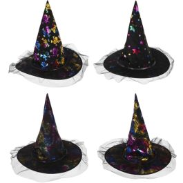 Sombrero de bruja halloween con led