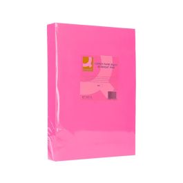 Papel Color Q-Connect Din A3 80 gr Rosa Intenso Paquete De 500 Hojas