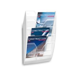 Expositor Mural Cep De Pared Con 5 Compartimentos Transparente Y Blanco 580x122x350 mm Precio: 97.40500055659999. SKU: B126TGE9CA