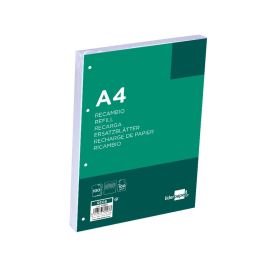 Recambio Liderpapel A4 100 Hojas 100 gr-M2 Rayado Horizontal 4 Taladros Bandas De 5 Colores 24 unidades