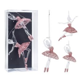 Set 2 unid. decoración colgante bailarina brillante rosa 7x3x15cm Precio: 5.4449996128. SKU: B146WF3DCP