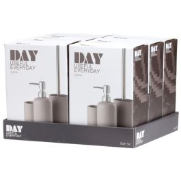 Set de baño gris 3 piezas flint gray day