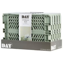Caja de almacenaje plegable 50x33x20cm verde musgo day