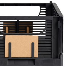 Conjunto de 2 cajas de almacenaje plegables 25x16.5x10cm negras