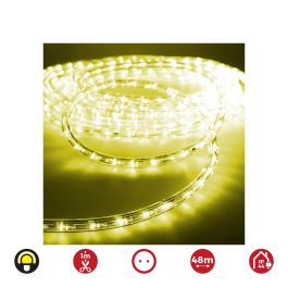 Tubo flexible 2 vias fijo 48m. 30 led/m ip44 amarillo