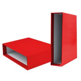 Caja Archivador Liderpapel De Palanca Carton Folio Documenta Lomo 75 mm Color Rojo