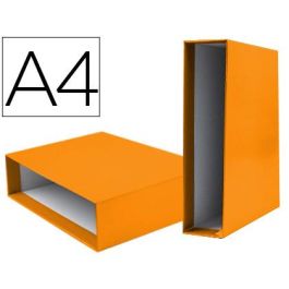 Caja Archivador Liderpapel De Palanca Carton Din A4 Documenta Lomo 75 mm Color Naranja