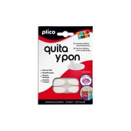 Plico Quita Y Pon Piezas De Velcro Ovalado Autoadhesivo -Blister De 24U-