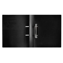 Liderpapel Carpeta Canguro 2 Anillas 40 mm Mixtas Polipropileno DIN A4 Negro Opaco