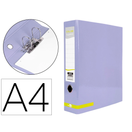 Liderpapel Archivador de Palanca Color System A4 Lavanda, Lomo 80 mm, Compresor Metálico, 2 Anillas Precio: 3.50000002. SKU: B132YBTCVN