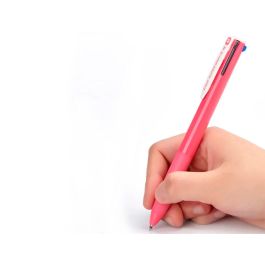 Boligrafo Pilot Super Grip G 4 Colores Retractil Sujecion De Caucho Tinta Base De Aceite Cuerpo Color Rosa 12 unidades