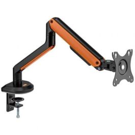 AISENS - SOPORTE DE MESA RGB GAMING CONTRAPESO GIRATORIO E INCLINABLE PARA MONITOR/TV 9KG (3 PIVOTES, 1 BRAZO) DE 17-32, NEGRO-NARANJA